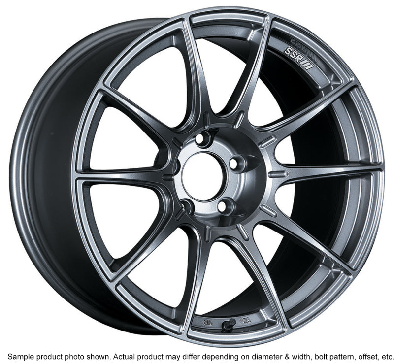 SSR GTX01 18x9.5 5x114.3 15mm Offset Dark Silver Wheel.