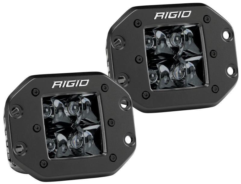 Rigid Industries D2 - Midnight Edition Flush Mount Spot Lights.