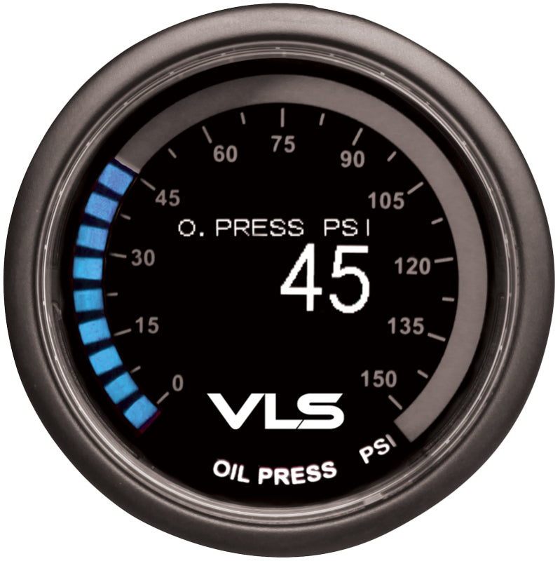 Revel VLS 52mm 0-150PSI Digital OLED Oil Pressure Gauge.