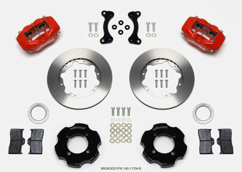 Wilwood Forged Dynalite Front Hat Kit 11.00in Red 95-05 Miata.