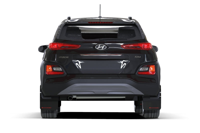 Rally Armor 2018-21 Hyundai Kona Black UR Mud Flap Red Logo.