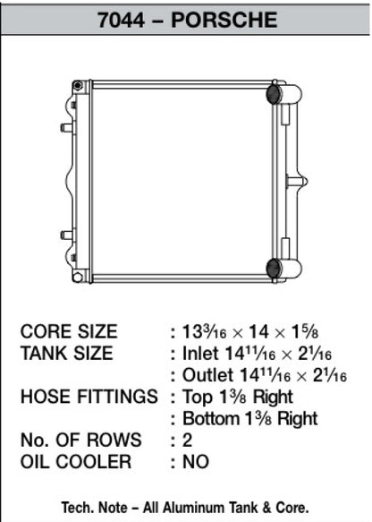 CSF 96-04 Porsche Boxster (986) Radiator (Fits Left & Right Side).