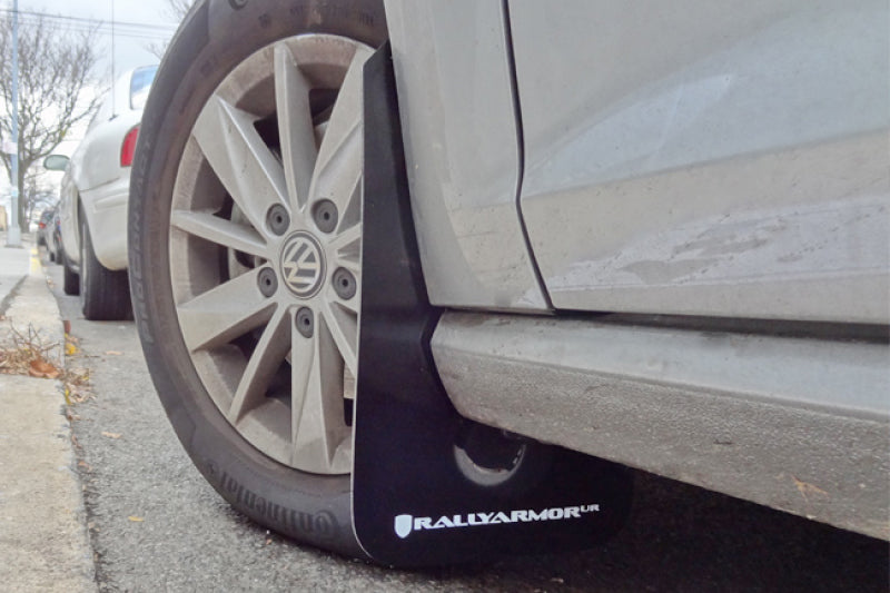 Rally Armor 2015+ VW Golf/GTI/TSI UR Black Mud Flap w/ Silver Logo.