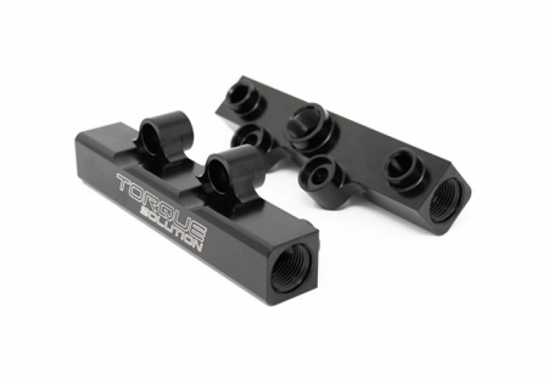 Torque Solution Top Feed Fuel Rails: 02-14 Subaru WRX / 07-18 STI - Black.