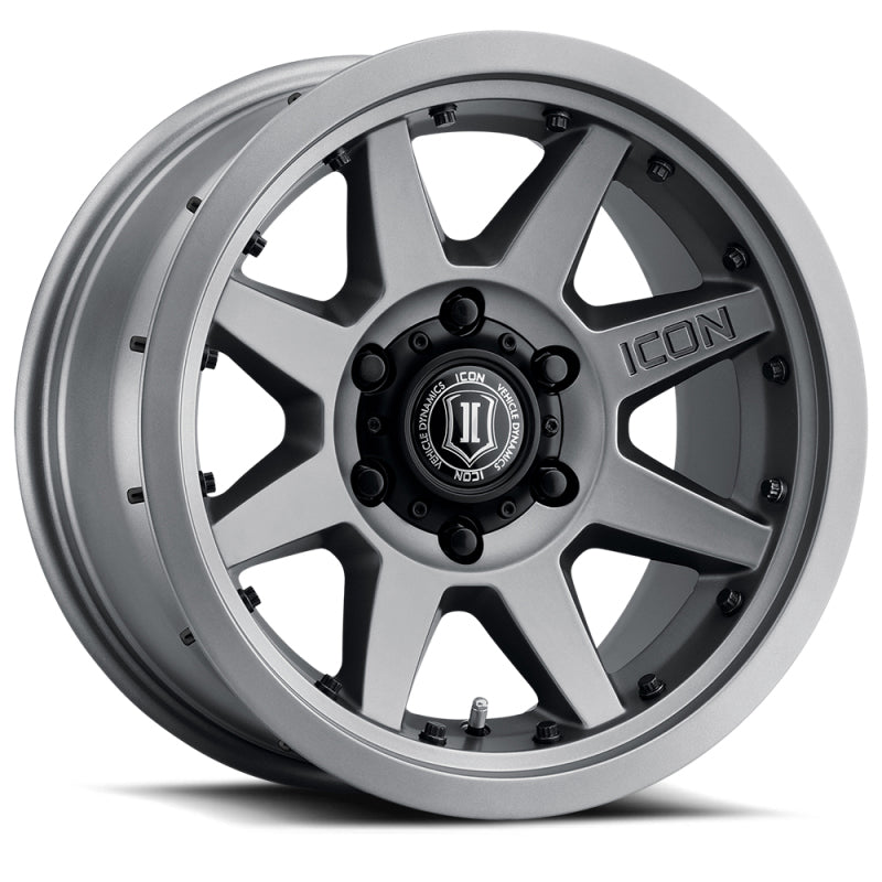 ICON Rebound Pro 17x8.5 6x5.5 0mm Offset 4.75in BS 106.1mm Bore Titanium Wheel.