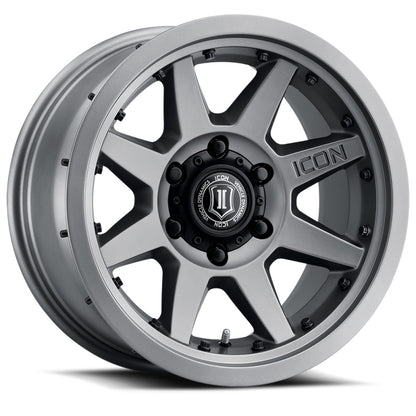 ICON Rebound Pro 17x8.5 5x5 -6mm Offset 4.5in BS 71.5mm Bore Titanium Wheel.