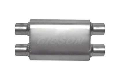 Gibson CFT Superflow Dual/Dual Oval Muffler - 4x9x18in/3in Inlet/3in Outlet - Stainless.
