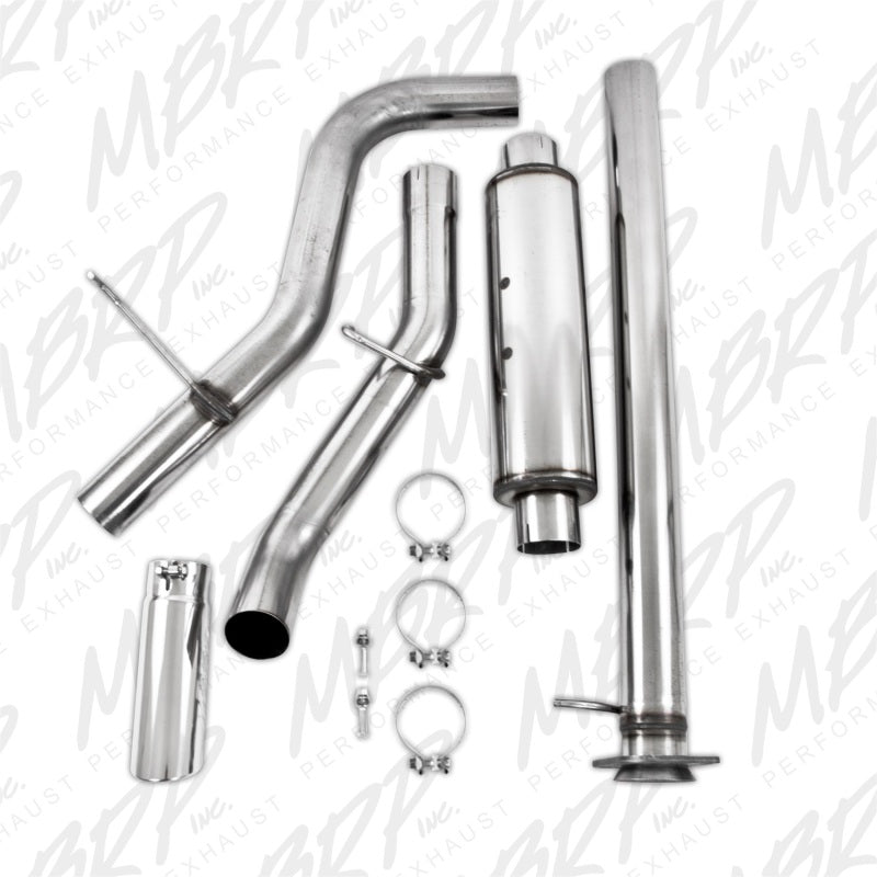 MBRP 11-19 Chevy/GMC 2500HD PU 6.0L V8 Single Side Exit T409 Cat Back Perf Exhaust.
