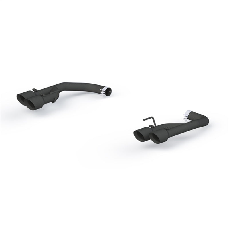 MBRP 18-20 Ford Mustang GT 2.5in Black Coated Non Active Dual Axle Back Exhaust - 4in Dual Wall Tips.