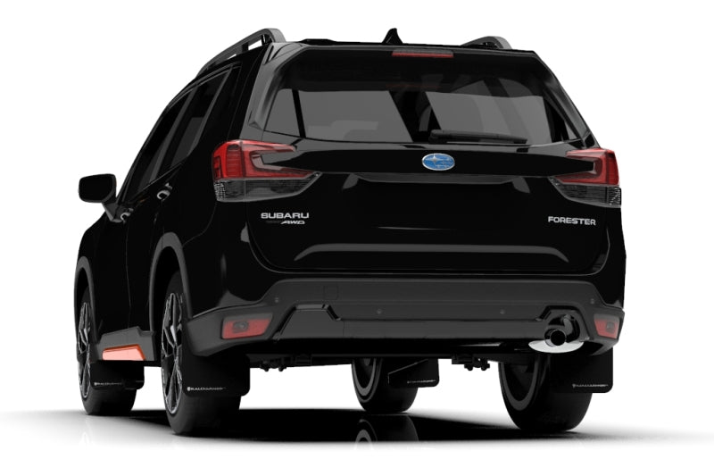 Rally Armor 2019 Subaru Forester UR Black Mud Flap w/ White Logo.