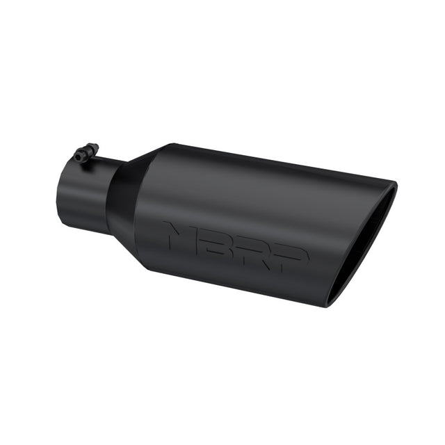 MBRP Universal Exhaust Tip 7in O.D. Rolled End 4in Inlet 18in Length - Black.