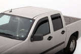 AVS 04-12 Chevy Colorado Crew Cab Ventvisor In-Channel Front & Rear Window Deflectors 4pc - Smoke.