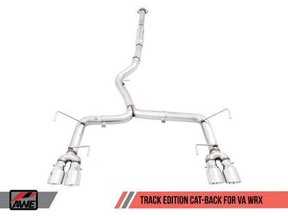 AWE Tuning Subaru WRX/STI VA/GV Sedan Track Edition Exhaust - Chrome Silver Tips (102mm).