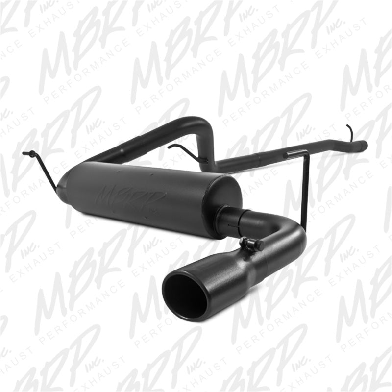 MBRP 12 Jeep Wrangler/ Rubicon 3.6L Cat Back Single Rear Exit Black Exhaust.