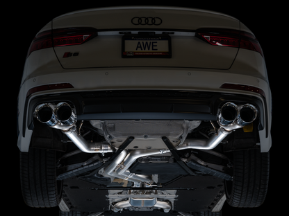 AWE Tuning Touring Catback Exhaust - Diamond Black Tips | 3020-42101