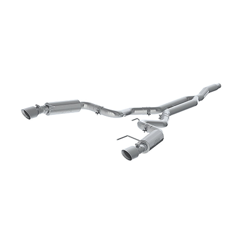 MBRP 15-19 Ford Mustang EcoBoost 2.3L Alum 3in Cat Back Dual Split Rear Exit (Race Version).