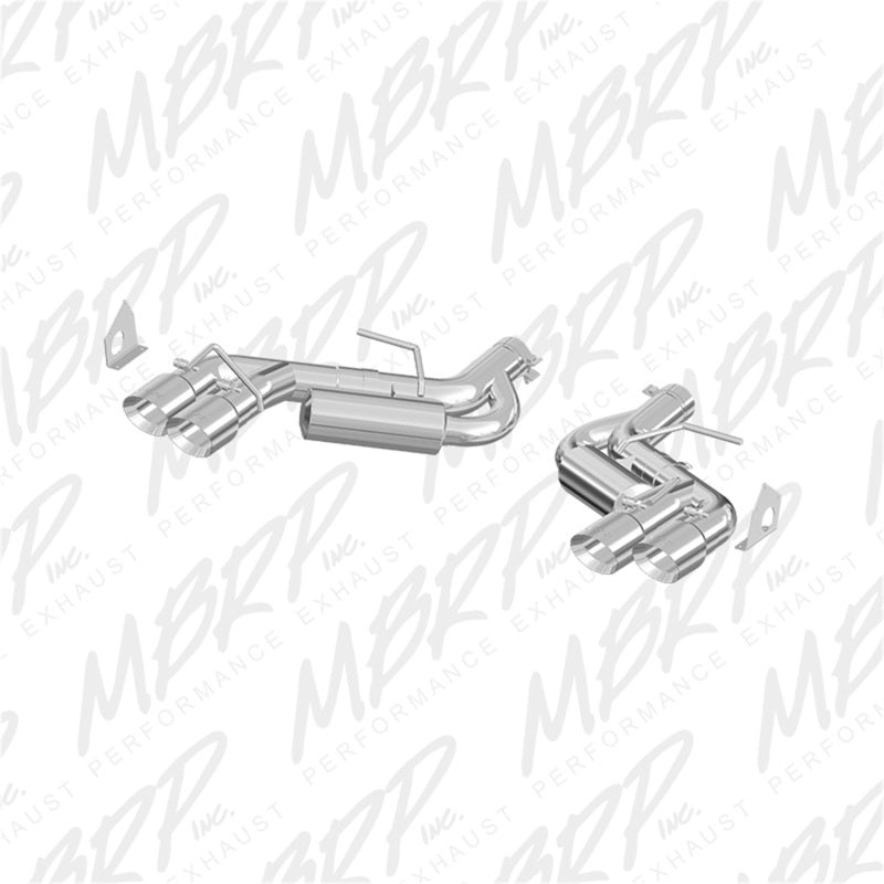 MBRP 2016 Chevy Camaro V8 6.2L 6spd 3in T409 Race Dual Axle Back w/ 4.5in Quad Dual Wall Tips.