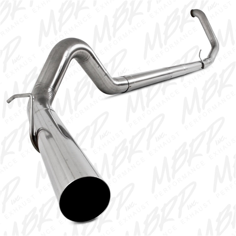 MBRP 1999-2003 Ford F-250/350 7.3L 4in Turbo Back Single No Muffler T409 SLM Series Exhaust System.