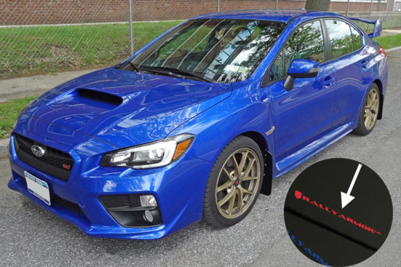 Rally Armor 15-18 Subaru WRX/STi Sedan UR Blue Mud Flap w/ White Logo.