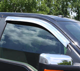 AVS 99-16 Ford F-250 Standard Cab Outside Mount Front Window Ventvisor 2pc - Chrome.