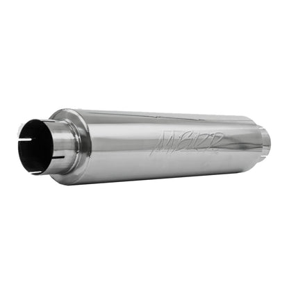 MBRP Universal Quiet Tone Muffler 4in Inlet/Outlet 24in Body 6in Dia 30in Overall T409.