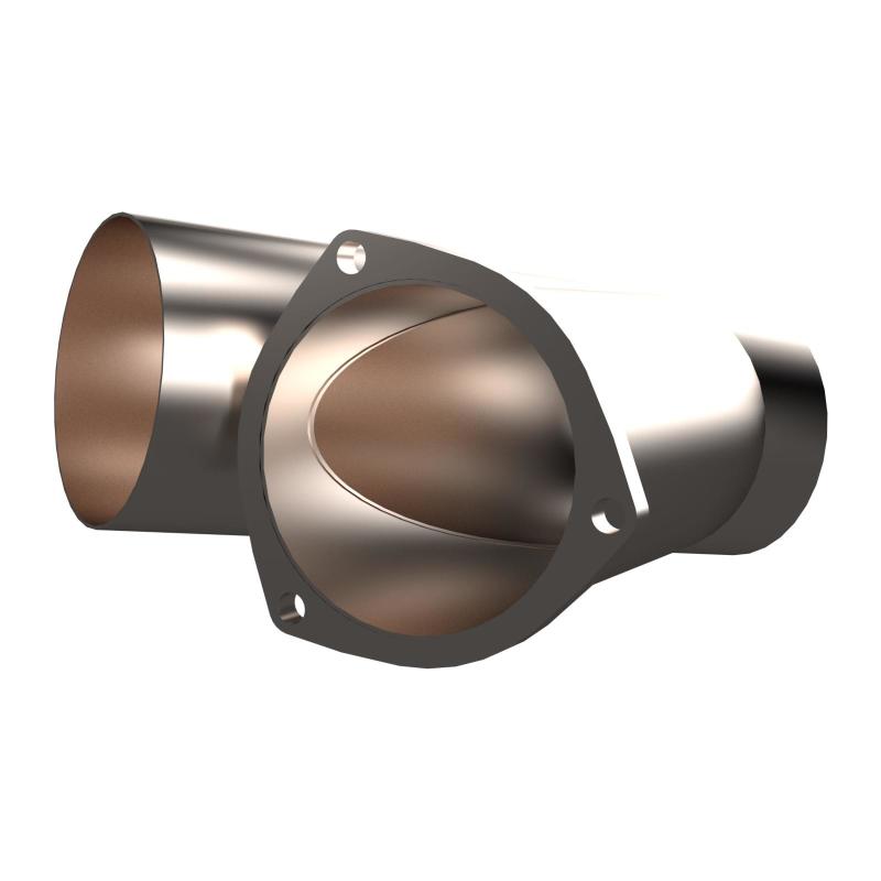 QTP 4in Weld-On QTEC Exhaust Cutout Y-Pipe.