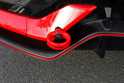 Perrin 10th Gen Civic SI/Type-R/Hatchback Tow Hook Kit (Rear) - Red.