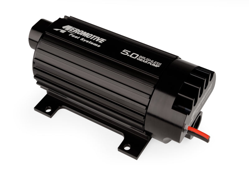 Aeromotive 5.0 Brushless Spur Gear External Fuel Pump w/ Mounting Feet.