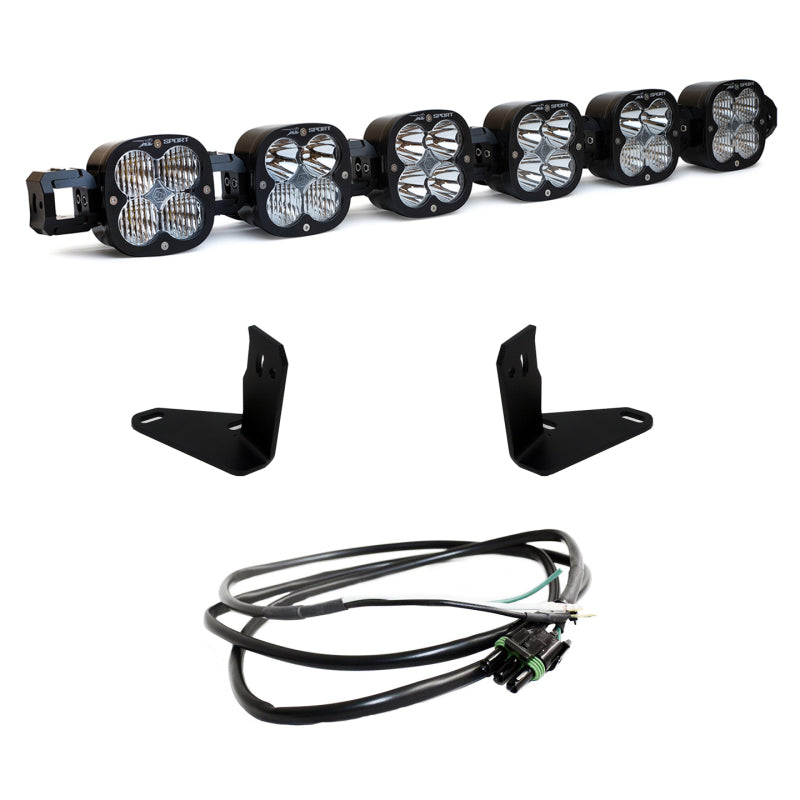 Baja Designs 2021+ Ford Bronco 6 XL Linkable Light Bar Kit Steel Bumper Mount w/Upfitter.