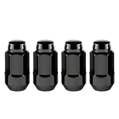 McGard Hex Lug Nut (Cone Seat Bulge Style) M14X1.5 / 22mm Hex / 1.945in. Length (4-Pack) - Black.