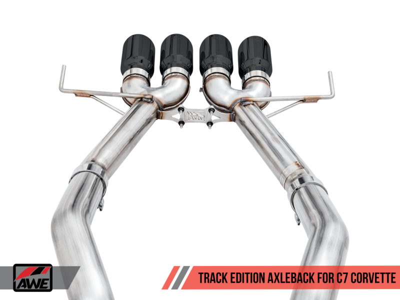 AWE Tuning 14-19 Chevy Corvette C7 Z06/ZR1 (w/o AFM) Track Edition Axle-Back Exhaust w/Black Tips.