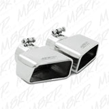 MBRP Universal Tip 4.50in x 2.75in ID Rectangle Angled Cut 3in OD Inlet 7in Lgth T304 Passenger Side.