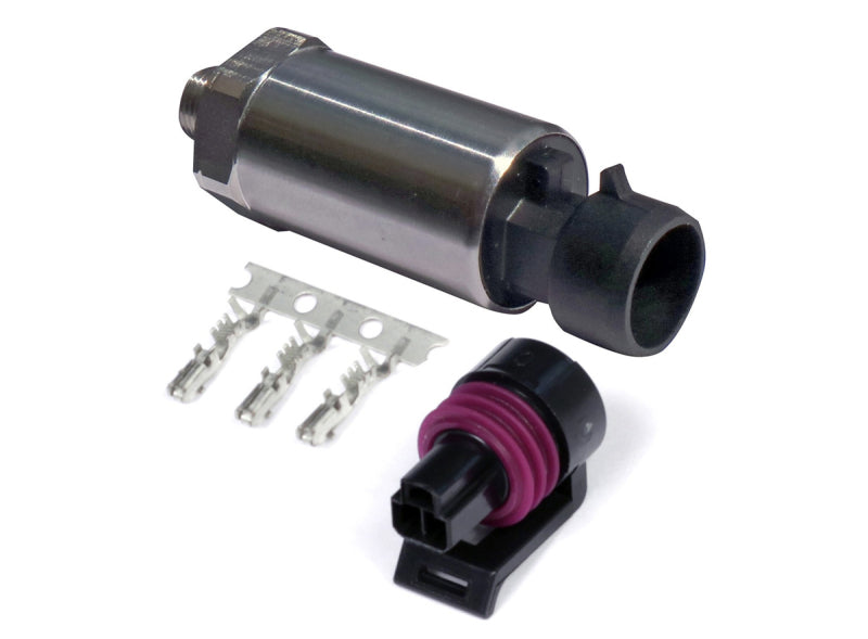 Haltech 150 PSI Motorsport (SS Diaphragm) Fuel/Oil/Wastegate 1/8 NPT Pressure Sensor (Incl Plug/Pin).