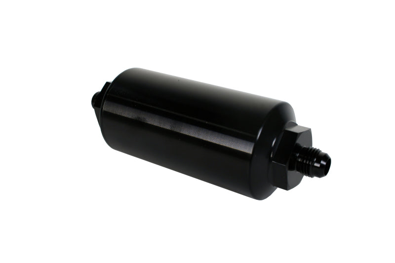 Aeromotive In-Line Filter - (AN-6 Male) 10 Micron Microglass Element Bright Dip Black Finish.