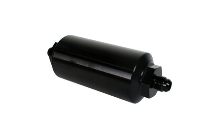 Aeromotive In-Line Filter - (AN-6 Male) 10 Micron Microglass Element Bright Dip Black Finish.