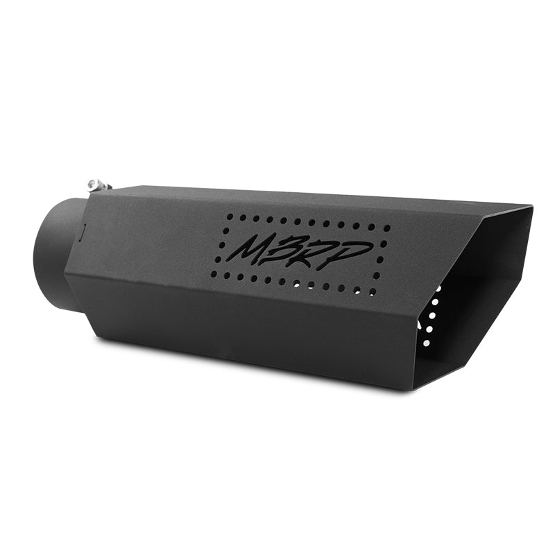 MBRP Universal Hex Tip 4in Inlet 16in Length w/o Logo - Black Coated.