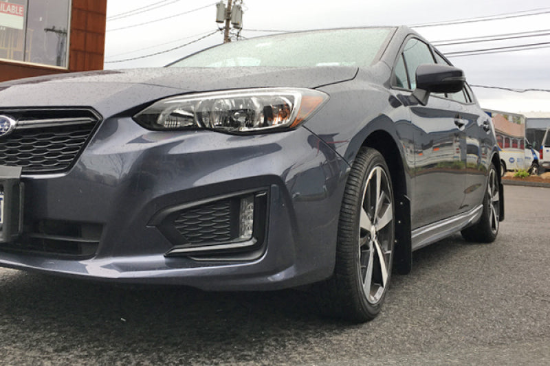 Rally Armor 2017+ Subaru Impreza UR Black Mud Flap w/ Blue Logo.