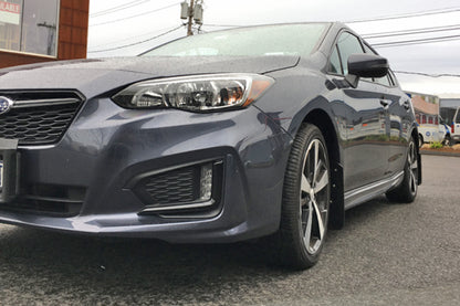 Rally Armor 2017+ Subaru Impreza UR Black Mud Flap w/ White Logo.