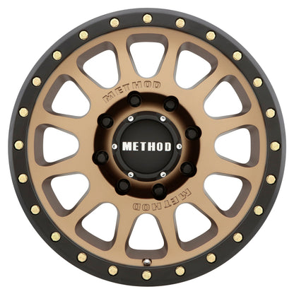 Method MR305 NV HD 18x9 +18mm Offset 8x6.5 130.81mm CB Method Bronze/Black Street Loc Wheel.