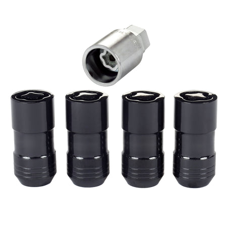 McGard Wheel Lock Nut Set - 4pk. (Cone Seat) M14X1.5 / 21mm & 22mm Dual Hex / 1.965in. L - Black.