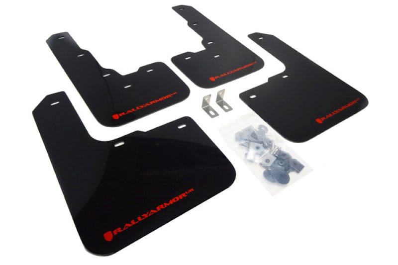 Rally Armor 2013-2016 Dodge Dart UR Black Mud Flap w/ Red Logo.