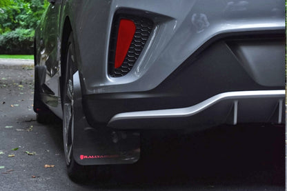 Rally Armor 2019+ Hyundai Veloster Turbo R-Spec UR Black Mud Flap w/ Red Logo.
