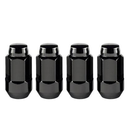 McGard Hex Lug Nut (Cone Seat Bulge Style) M14X1.5 / 22mm Hex / 1.945in. Length (4-Pack) - Black.