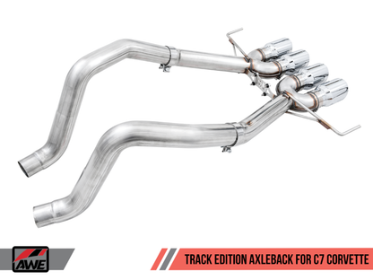 AWE Tuning 14-19 Chevy Corvette C7 Z06/ZR1 (w/o AFM) Track Edition Axle-Back Exhaust w/Chrome Tips.