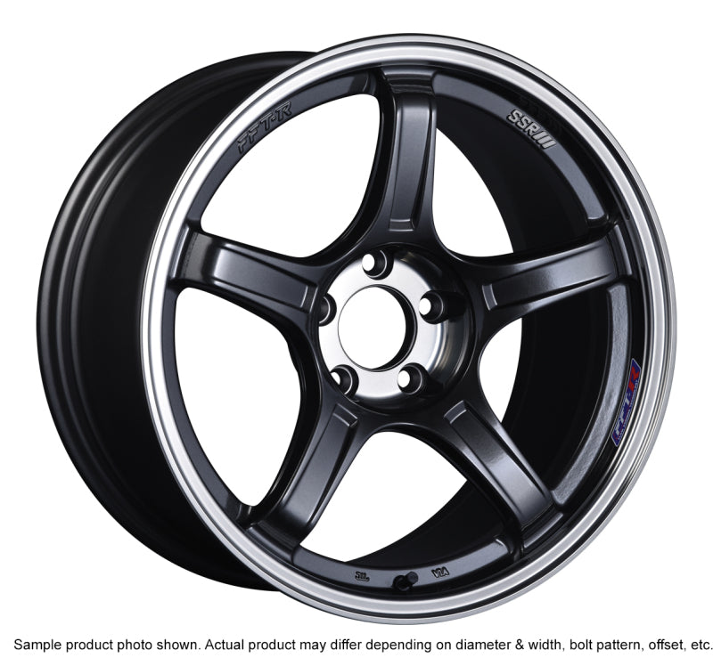 SSR GTX03 18x9.5 5x100 38mm Offset Black Graphite Wheel.
