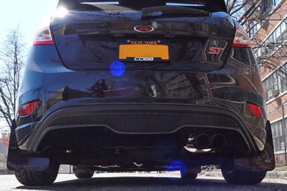 Rally Armor 13+ Ford Fiesta ST Black Mud Flap w/ Red Logo.