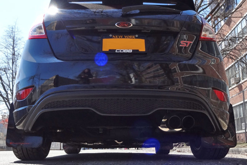 Rally Armor 13+ Ford Fiesta ST Black Mud Flap w/ Grey Logo.