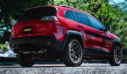 Gibson 14-20 Jeep Cherokee 3.2L 2.5in/2.25in Cat-Back Dual Split Exhaust - Stainless.