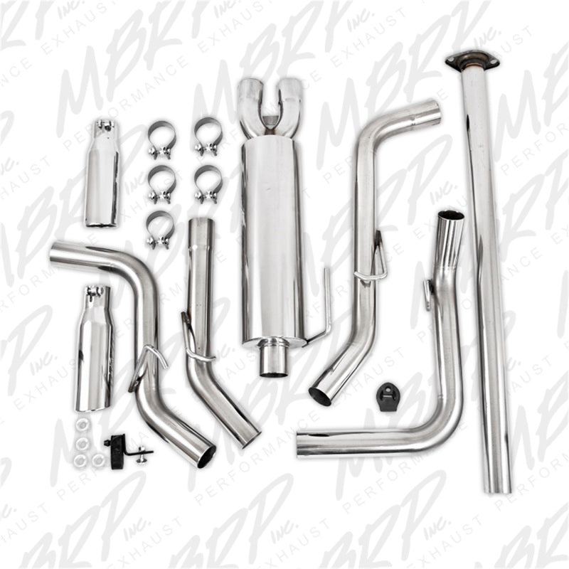 MBRP 05-13 Toyota Tacoma 4.0L EC/CC Dual Split Side T409 Cat Back Exhaust.