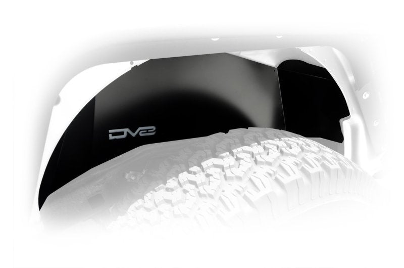 DV8 Offroad 07-18 Jeep Wrangler JK Rear Aluminum Inner Fender - Black.